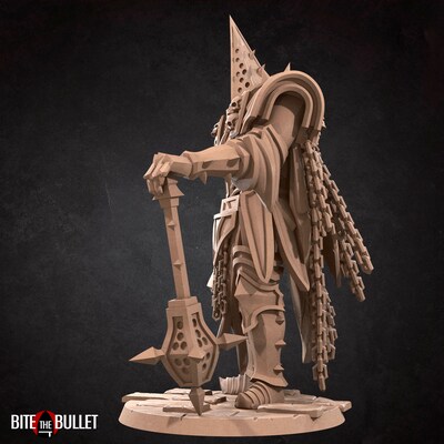 Penitent Knight from Bite the Bullet's Bullet Hell: Heroes pt. 2. Total height apx. 95mm. Unpainted resin miniature - image4
